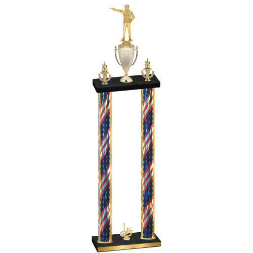 Double Flag USA First Place Shooter Trophy