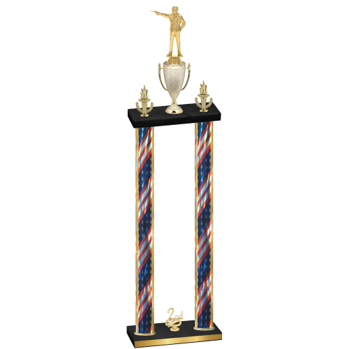 Double Flag USA Second Place Shooter Trophy