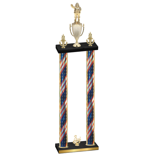 Double Flag USA Third Place Holiday Trophy