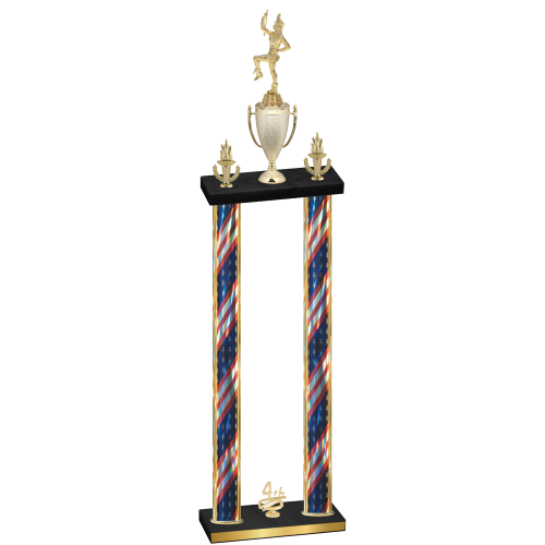 Double Flag USA Fourth Place Majorette Trophy