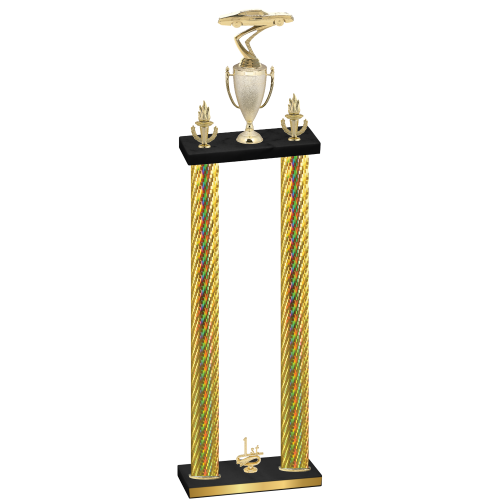 Double Gold Carbon Fiber First Place Cars Trophy