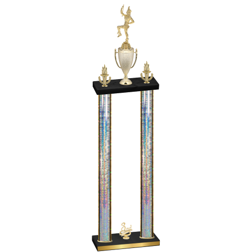 Double Silver Glacier Third Place Majorette Trophy