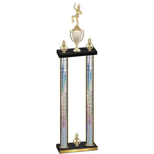 Double Silver Glacier Victory Majorette Trophy