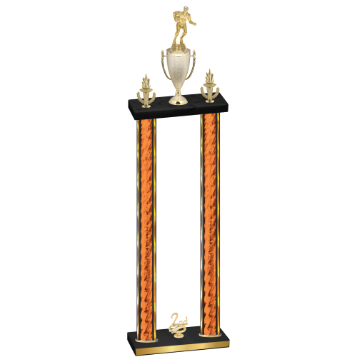 Double Orange Glacier Second Place Rugby Trophy