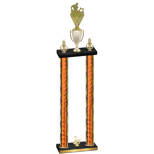 Double Orange Glacier Second Place Rugby Trophy
