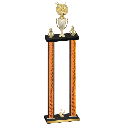 Double Orange Glacier Second Place Bowling Trophy