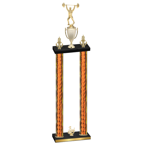 Double Orange Glacier Third Place Weights Trophy