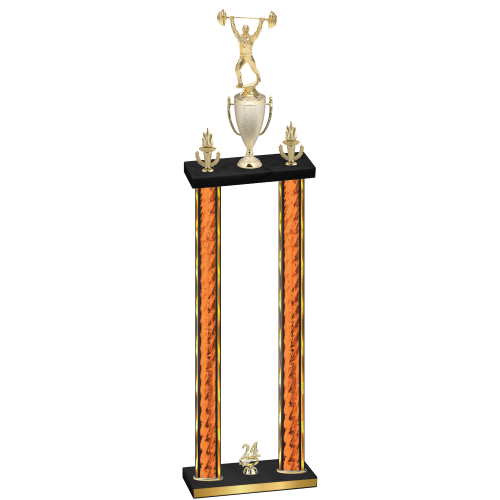 Double Orange Glacier Year Weights Trophy