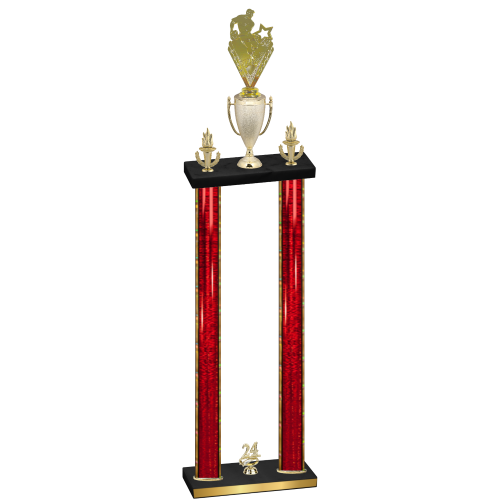 Double Red Glacier Year Rugby Trophy