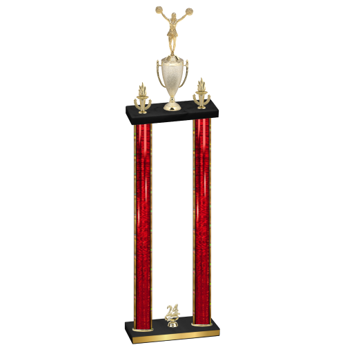 Double Red Glacier Year Cheerleading Trophy