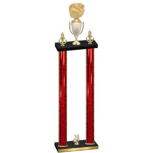 Double Red Glacier Year Cheerleading Trophy