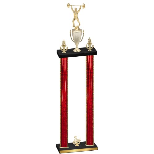 Double Red Glacier Third Place Weights Trophy