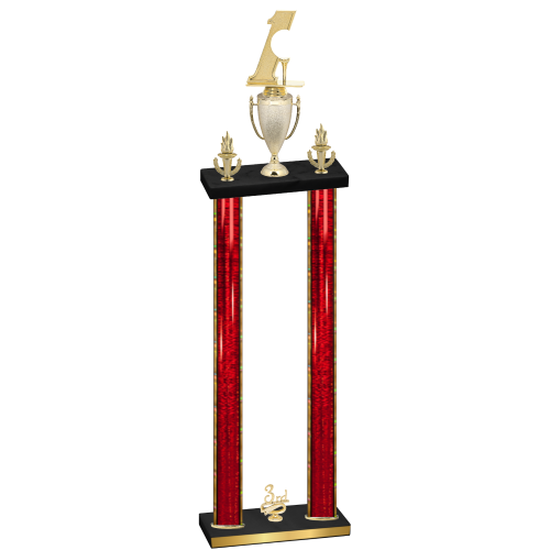 Double Red Glacier Third Place Golf Trophy