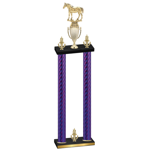 Double Purple Carbon Fiber Victory Horses Trophy