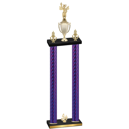 Double Purple Carbon Fiber Fourth Place Academics Trophy