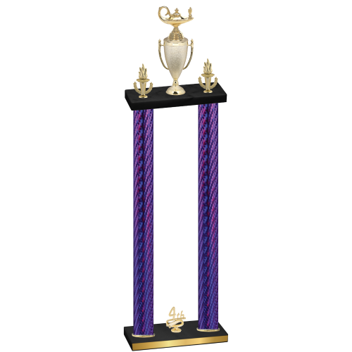 Double Purple Carbon Fiber Fourth Place Academics Trophy