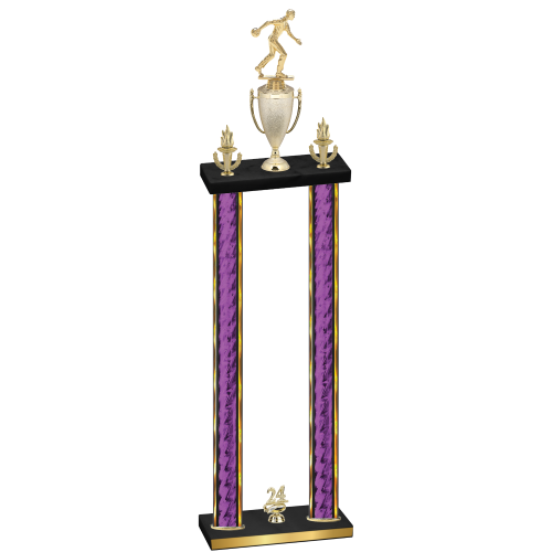 Double Purple Glacier Year Bowling Trophy