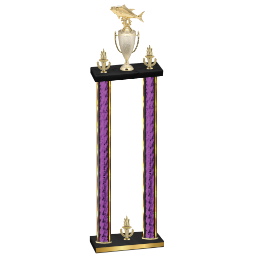 Double Purple Glacier Victory Fishing Trophy