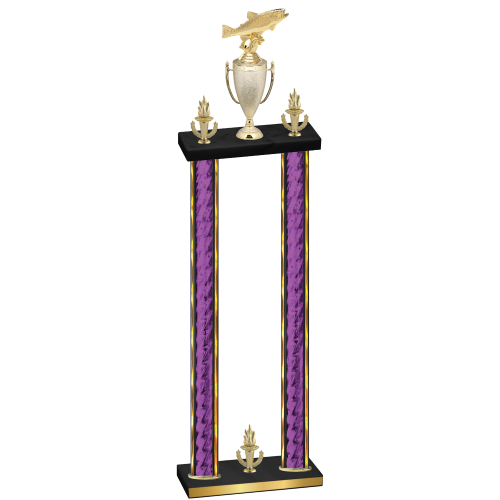 Double Purple Glacier Victory Fishing Trophy