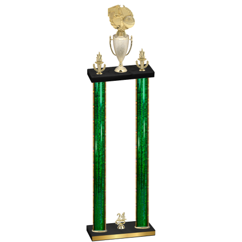 Double Green Glacier Year Basketball Trophy