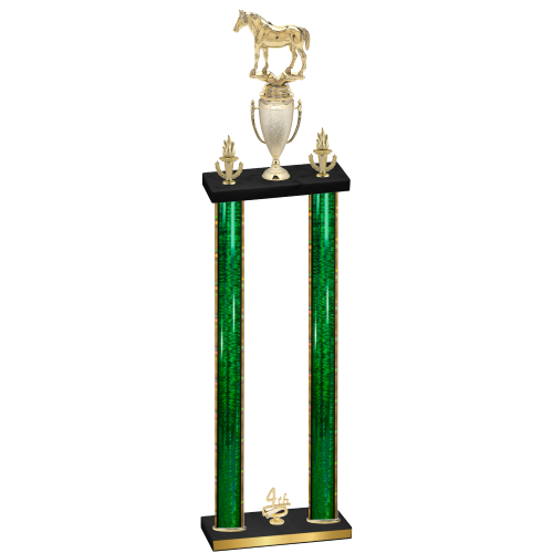 Double Green Glacier Fourth Place Horses Trophy