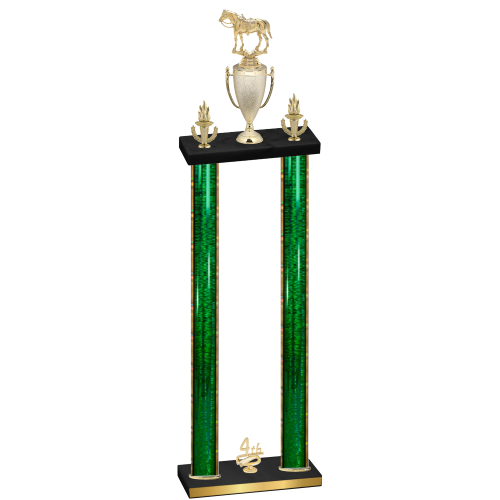 Double Green Glacier Fourth Place Horses Trophy