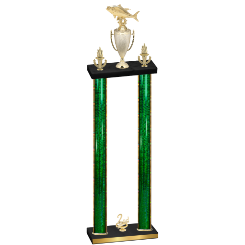 Double Green Glacier Second Place Fishing Trophy