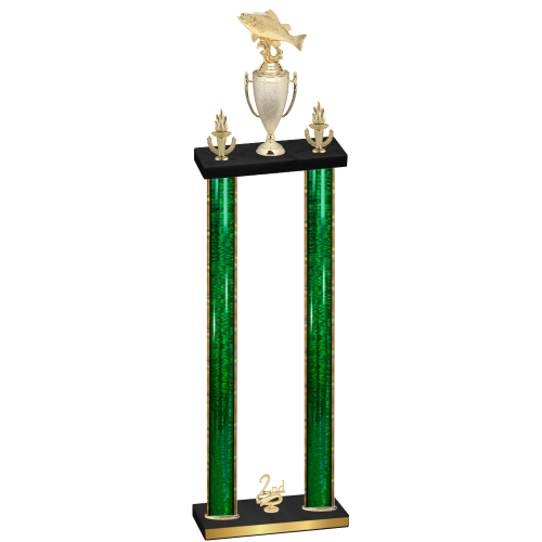 Double Green Glacier Second Place Fishing Trophy