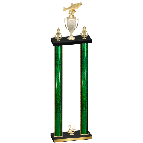 Double Green Glacier Second Place Fishing Trophy