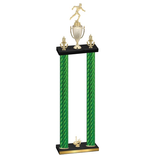 Double Green Carbon Fiber First Place Running Trophy