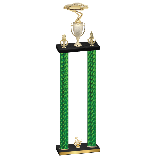 Double Green Carbon Fiber Third Place Cars Trophy