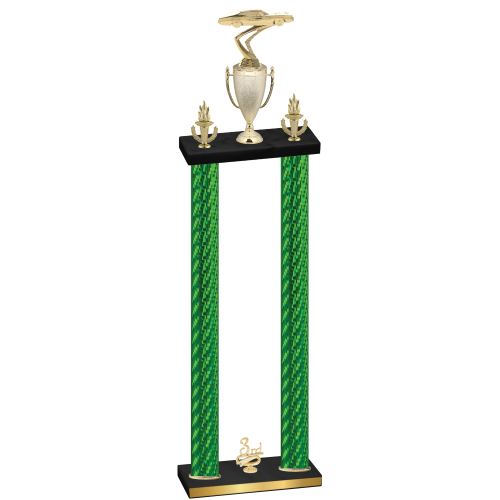 Double Green Carbon Fiber Third Place Cars Trophy