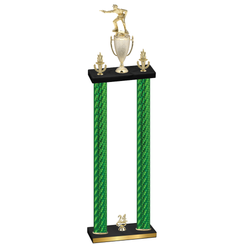 Double Green Carbon Fiber Year Shooter Trophy
