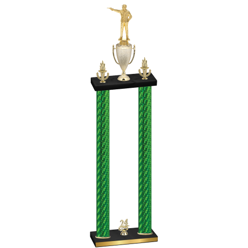 Double Green Carbon Fiber Year Shooter Trophy