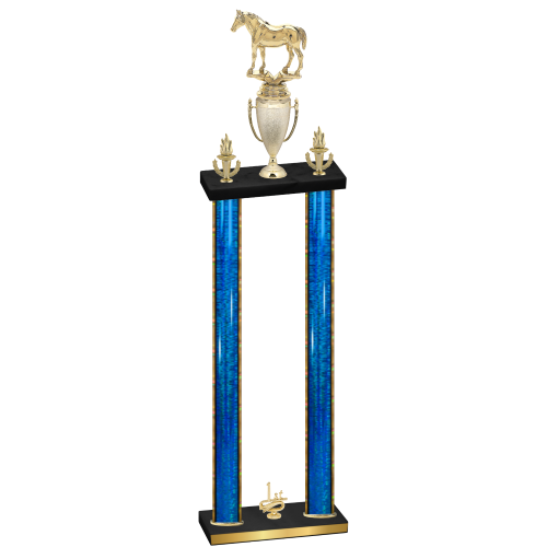 Double Blue Glacier First Place Horses Trophy