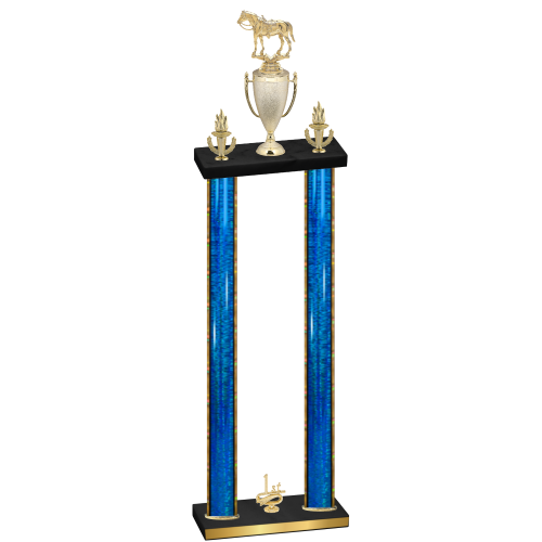 Double Blue Glacier First Place Horses Trophy