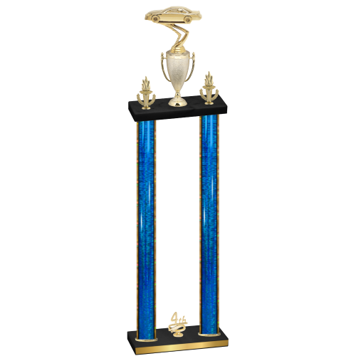 Double Blue Glacier Fourth Place Cars Trophy