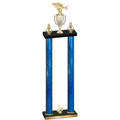 Double Blue Glacier Third Place Fishing Trophy