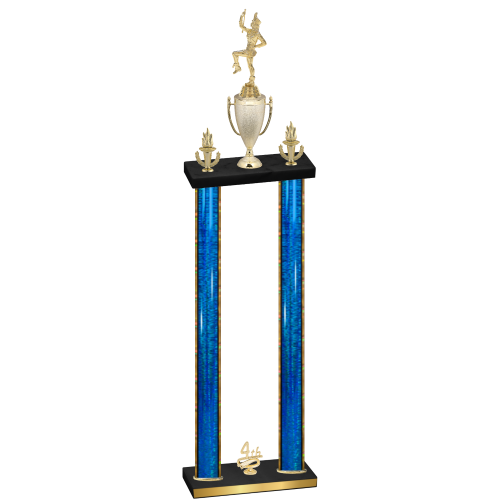 Double Blue Glacier Fourth Place Majorette Trophy
