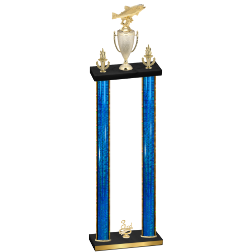Double Blue Glacier Third Place Fishing Trophy