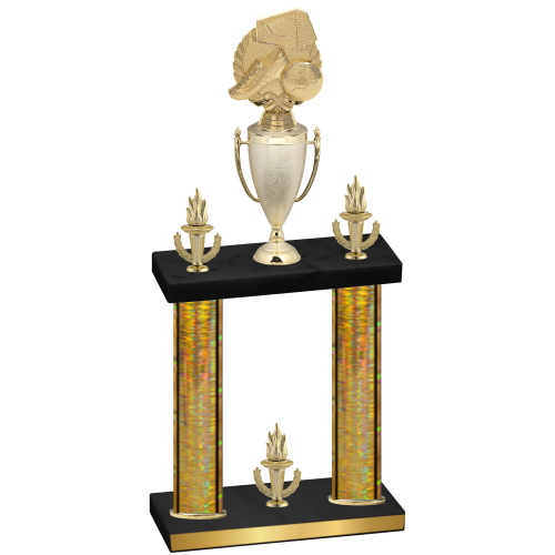 Double Gold Glacier Victory Soccer Trophy