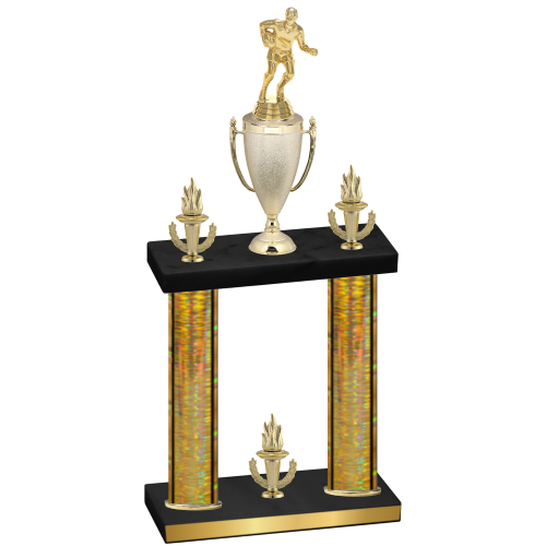 Double Gold Glacier Victory Rugby Trophy