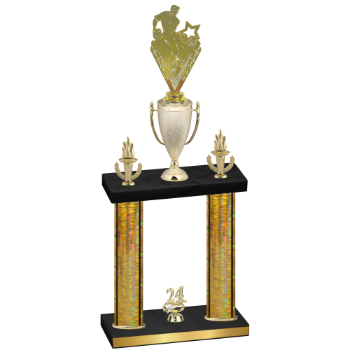 Double Gold Glacier Year Rugby Trophy