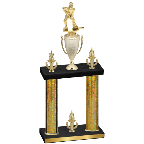 Double Gold Glacier Victory Hockey Trophy
