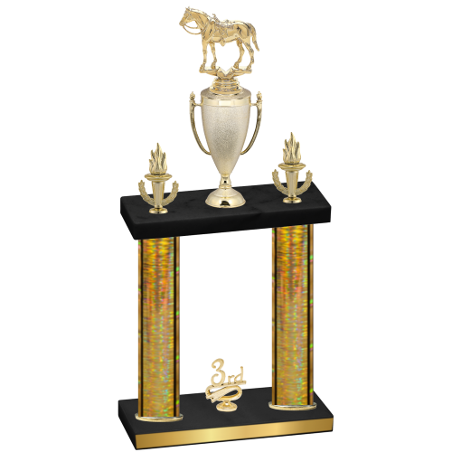 Double Gold Glacier Third Place Horses Trophy