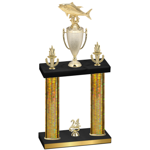 Double Gold Glacier Year Fishing Trophy