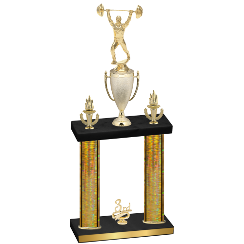 Double Gold Glacier Third Place Weights Trophy