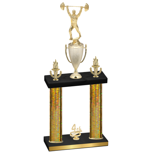 Double Gold Glacier Fourth Place Weights Trophy