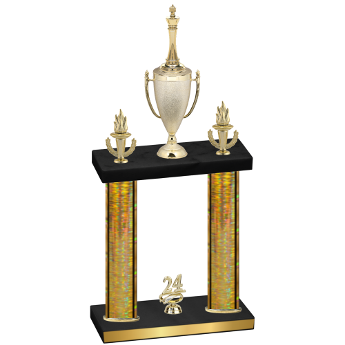 Double Gold Glacier Year Chess Trophy