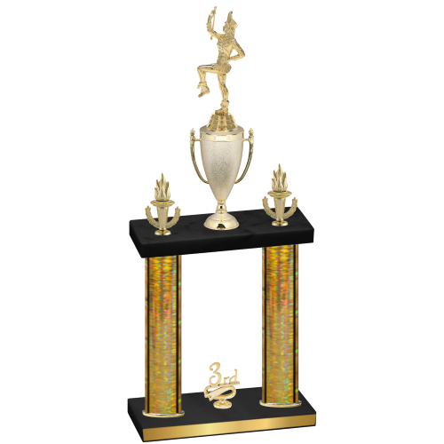 Double Gold Glacier Third Place Majorette Trophy